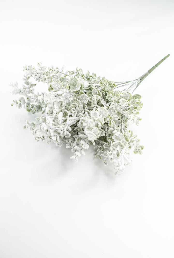 Artificial Eucalyptus Snow Bush