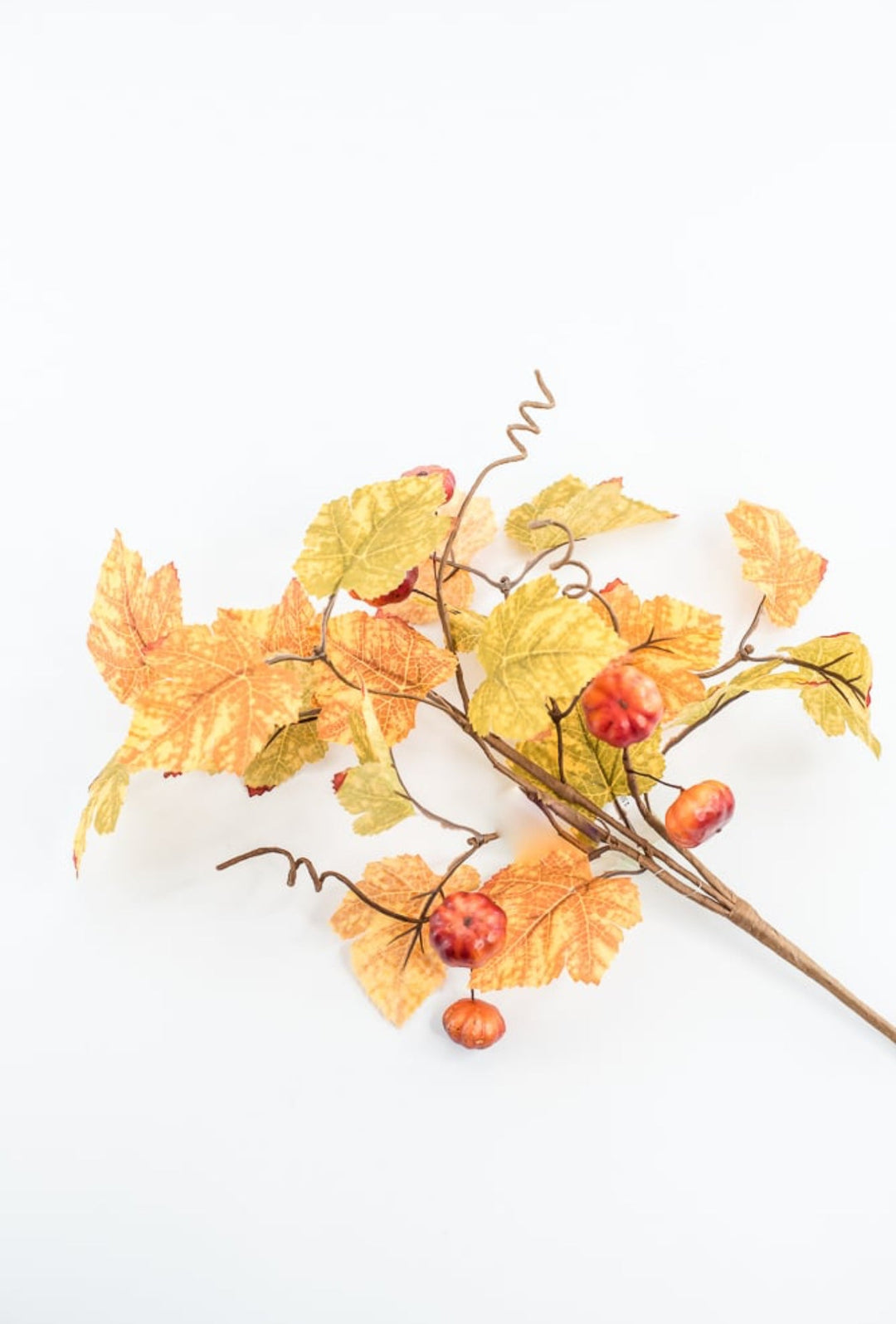 18" Mini Pumpkin Maple Leaves Pick - Greenery Market57211FA