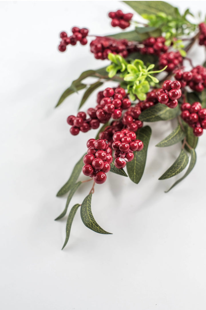 Berry & Mixed Leaves Spray