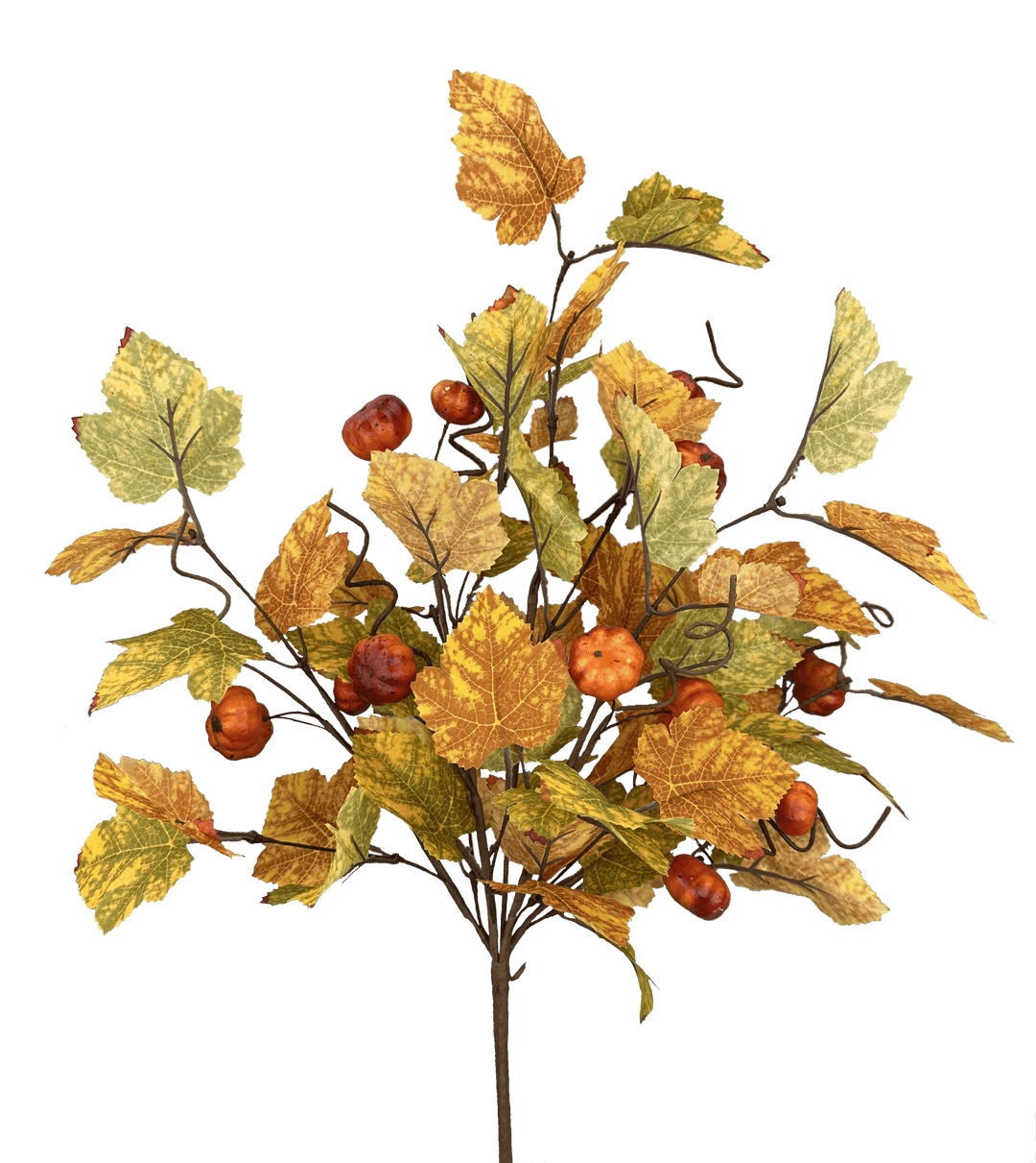 22" Mini Pumpkin Maple Leaves Bush - Greenery Market57210FA