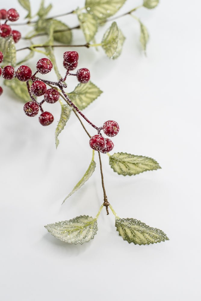 32" Frosted Viburnum Berry Spray - Greenery Market40377