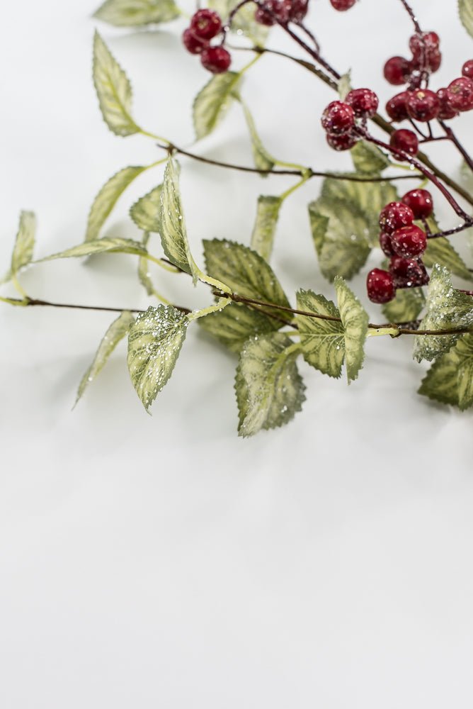 32" Frosted Viburnum Berry Spray - Greenery Market40377