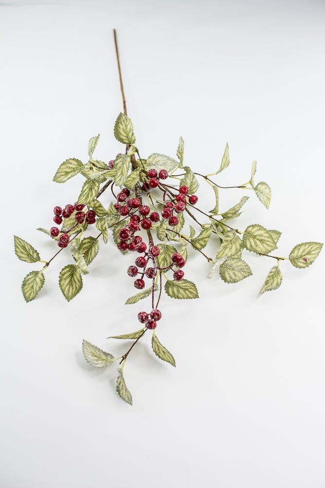 32" Frosted Viburnum Berry Spray - Greenery Market40377
