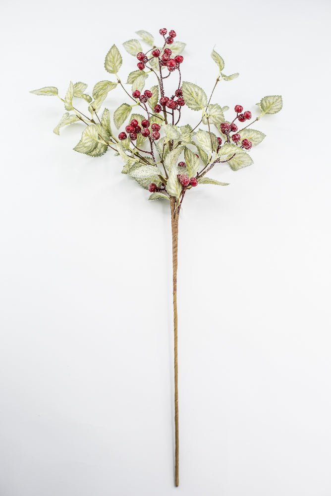 32" Frosted Viburnum Berry Spray - Greenery Market40377