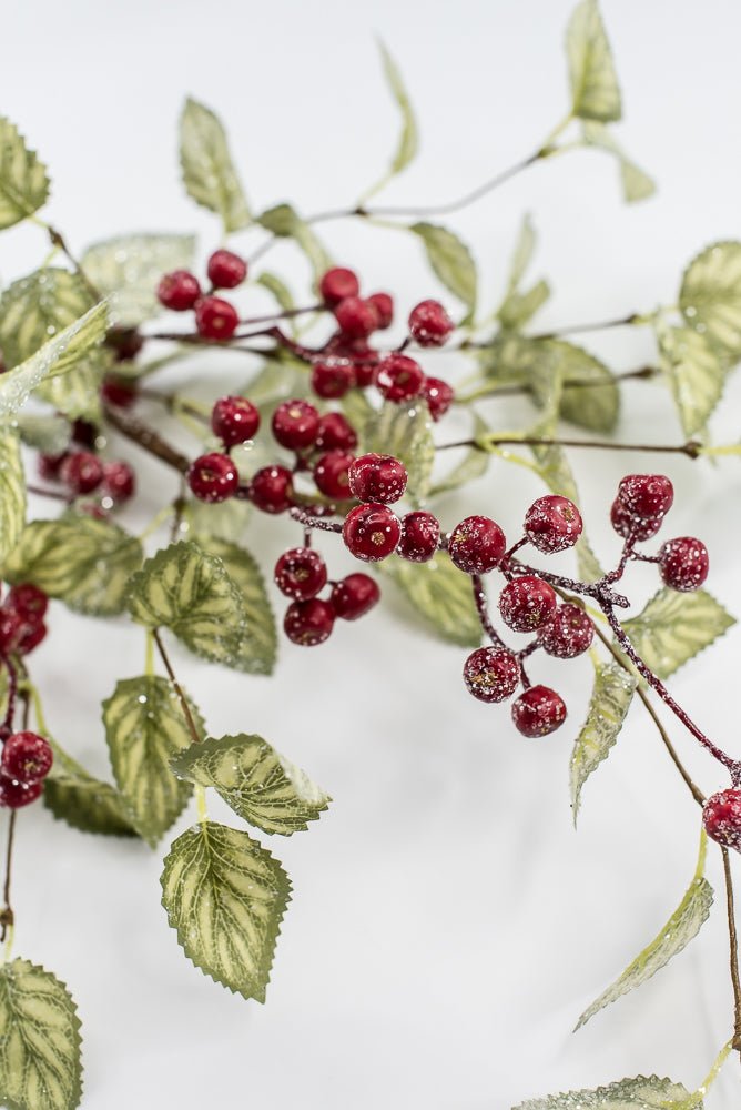 32" Frosted Viburnum Berry Spray - Greenery Market40377