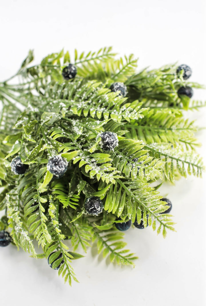 Blue Snowed Mixed Leaf & Red