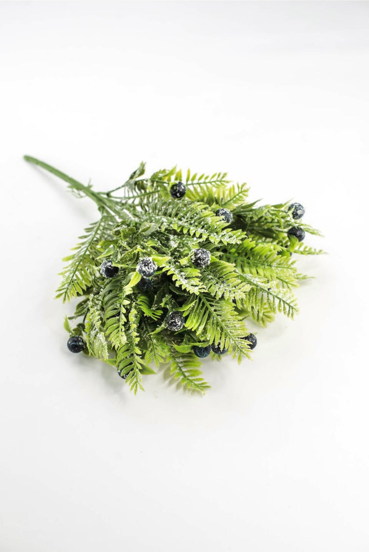 Blue Snowed Mixed Leaf & Red