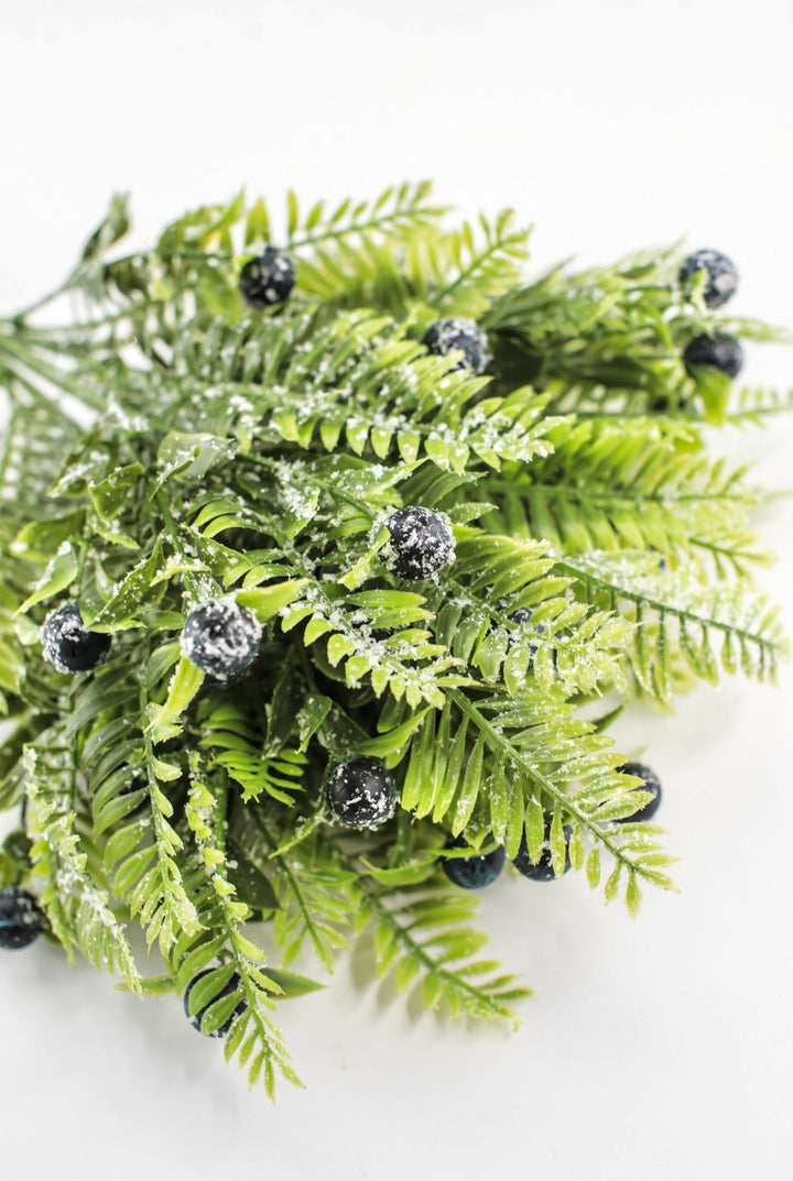 Blue Snowed Mixed Leaf & Red