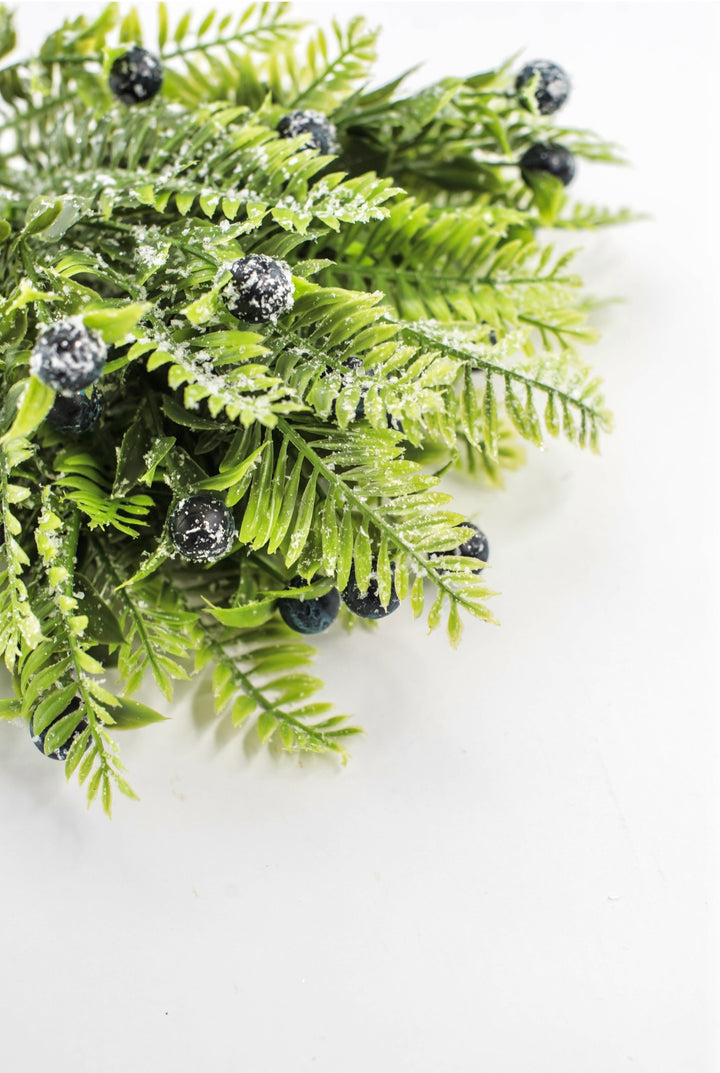 Blue Snowed Mixed Leaf & Red