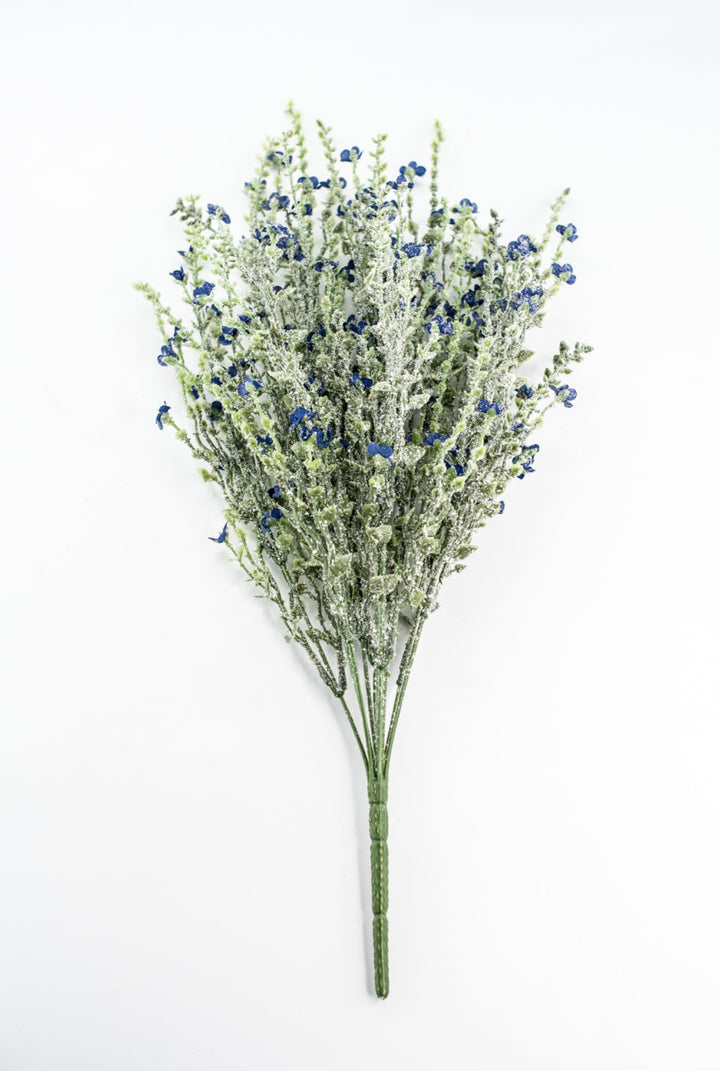 Blue Mini Filler Flower And Iced Greenery Bush