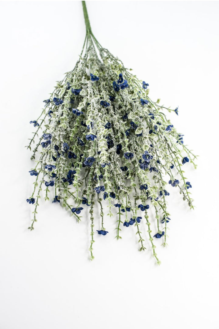 Blue Mini Filler Flower And Iced Greenery Bush