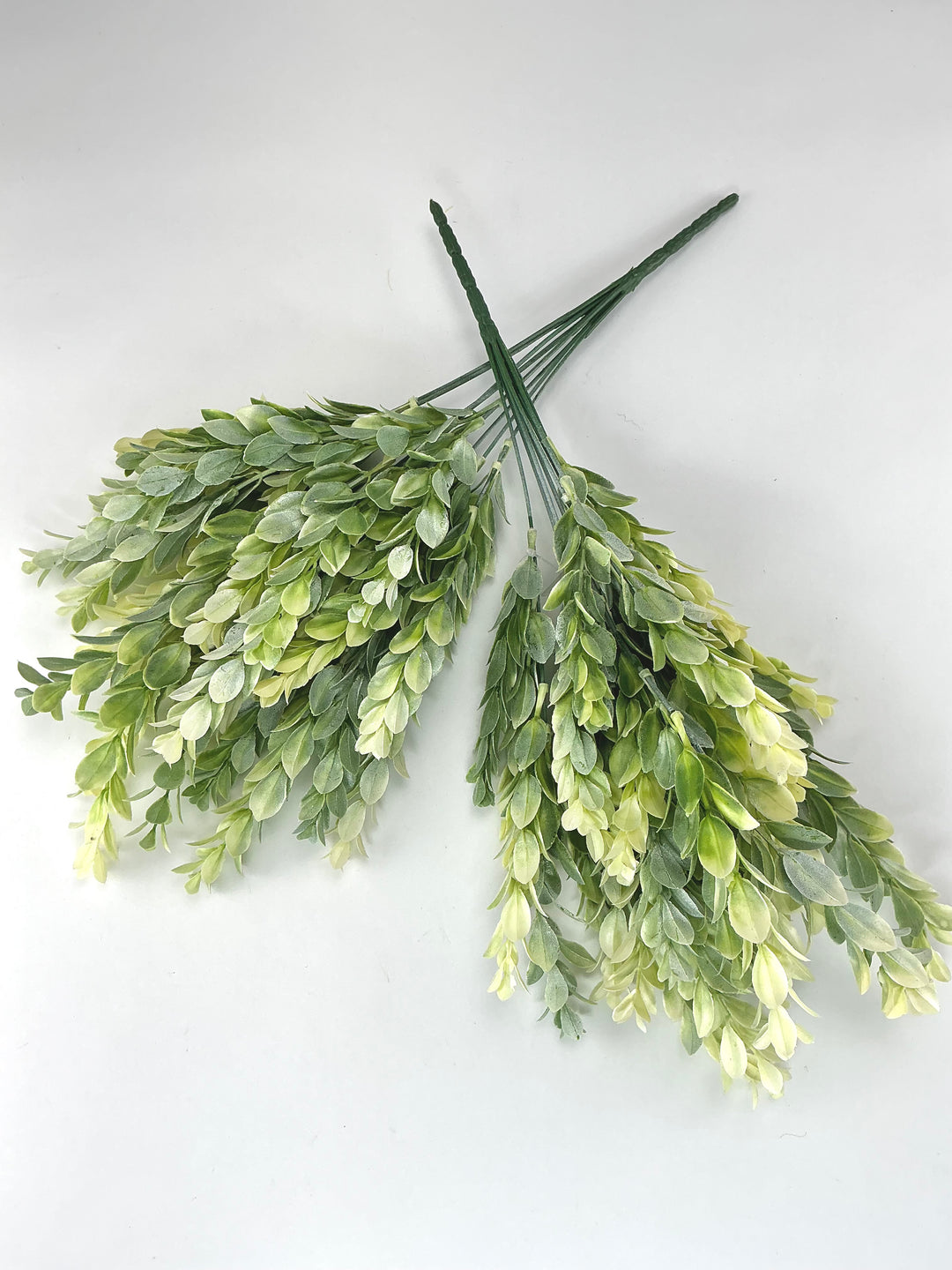 Artificial, cream green, boxwood bush x 2 bushes