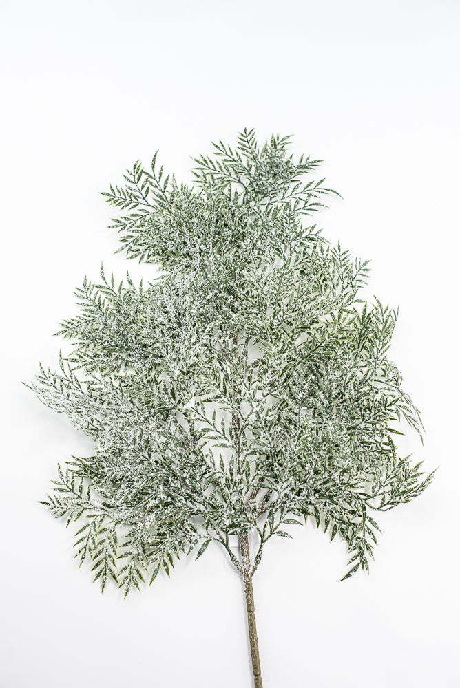 Snowy, artificial, evergreen spray