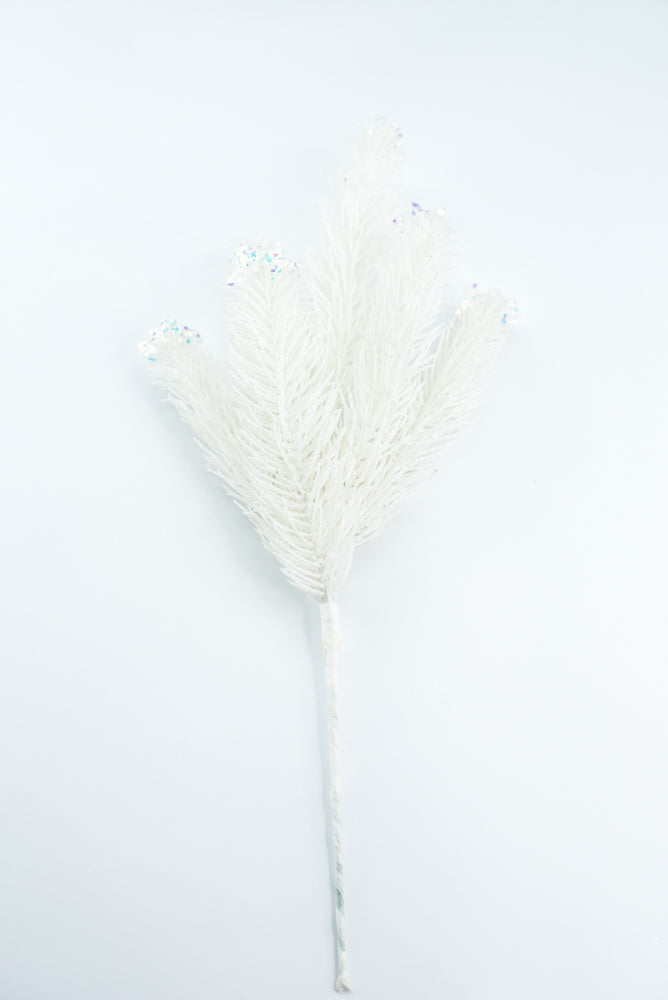 White Pine Spray With Glitter