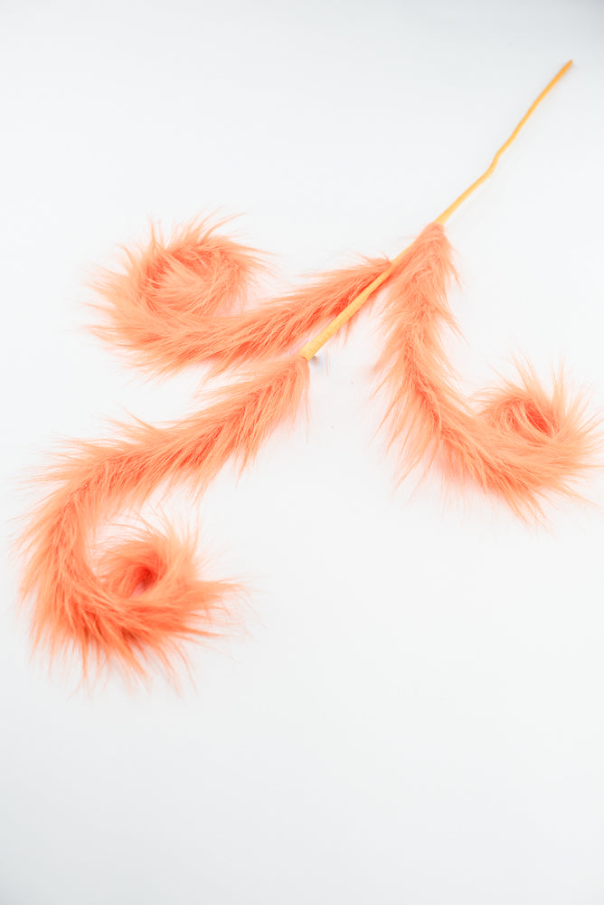Orange Furry Spiral Curly Spray