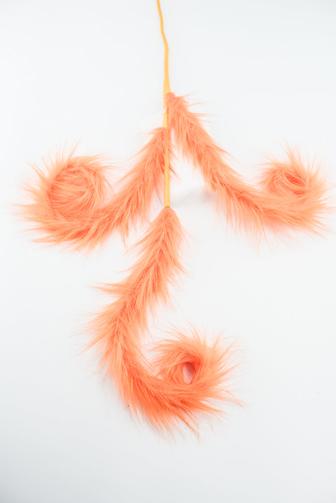 Orange Furry Spiral Curly Spray