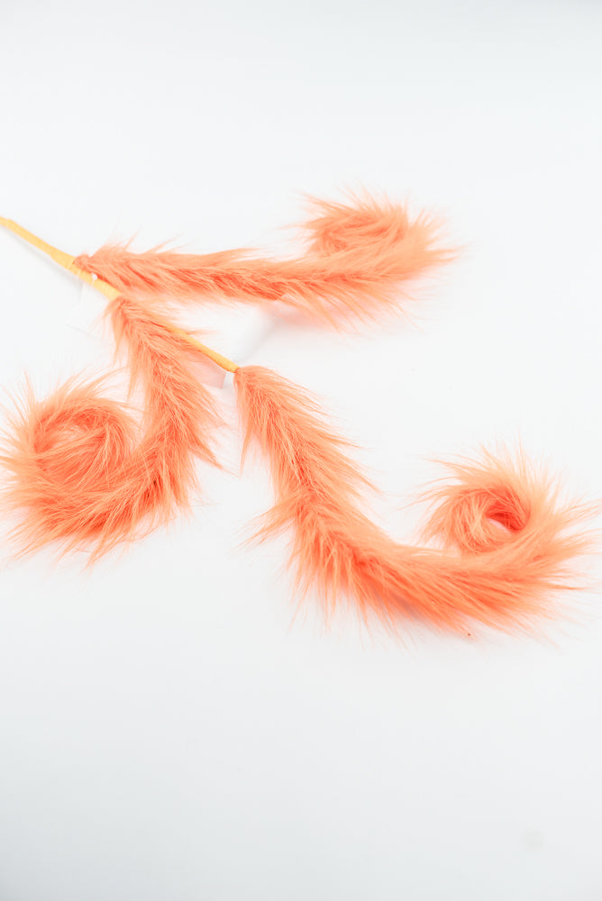 Orange Furry Spiral Curly Spray