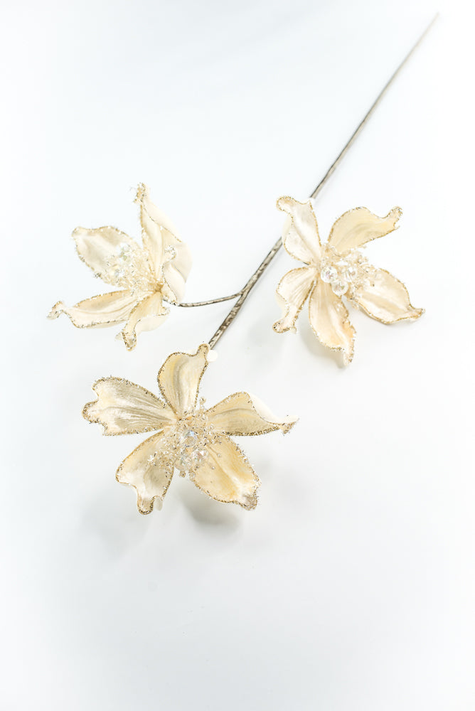 Farrisilk Ivory Mystic Magnolia Spray - 26"