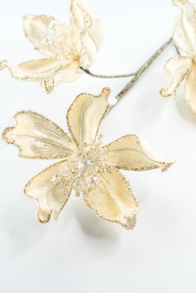 Farrisilk Ivory Mystic Magnolia Spray - 26"