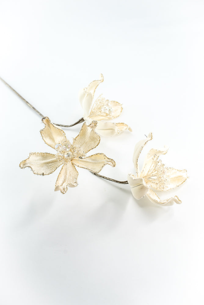 Farrisilk Ivory Mystic Magnolia Spray - 26"