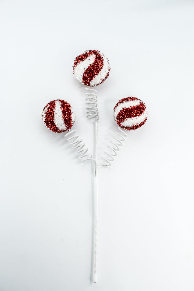 Tinsel Swirl Ball Pick