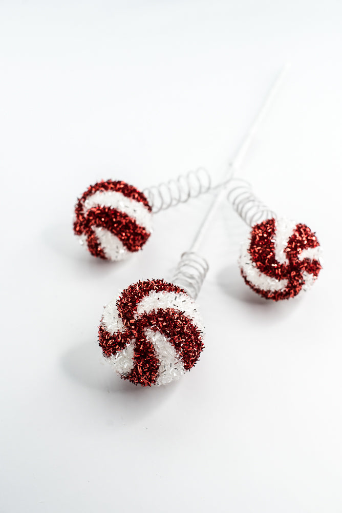 Tinsel Swirl Ball Pick