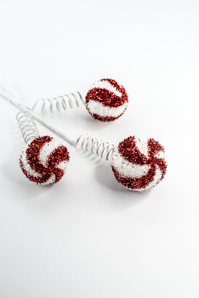 Tinsel Swirl Ball Pick