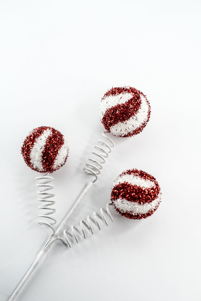Tinsel Swirl Ball Pick