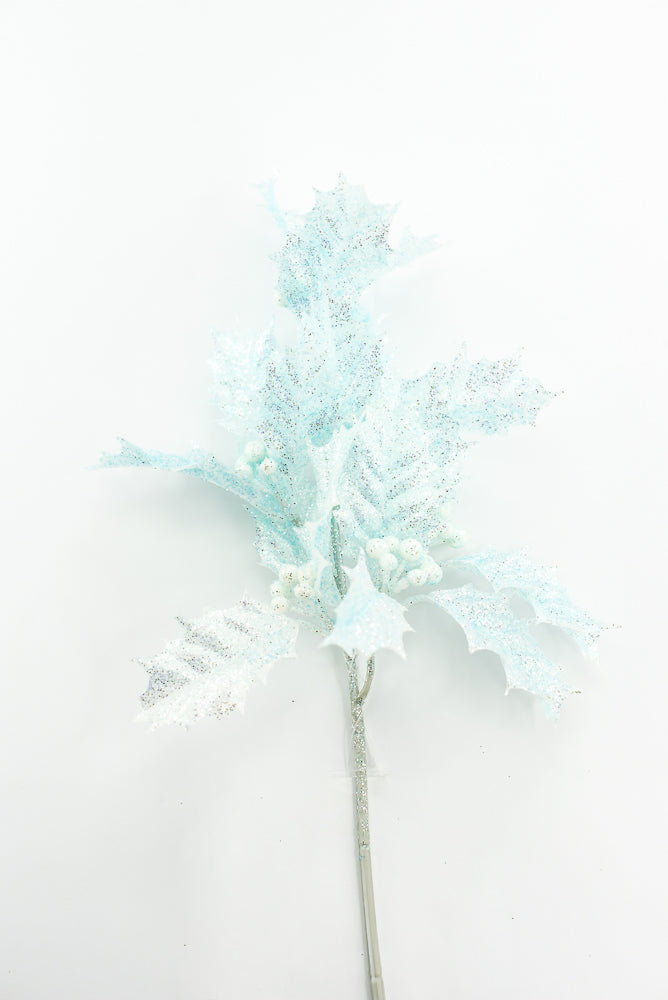 Blue Jelly Holly Leaves Pick