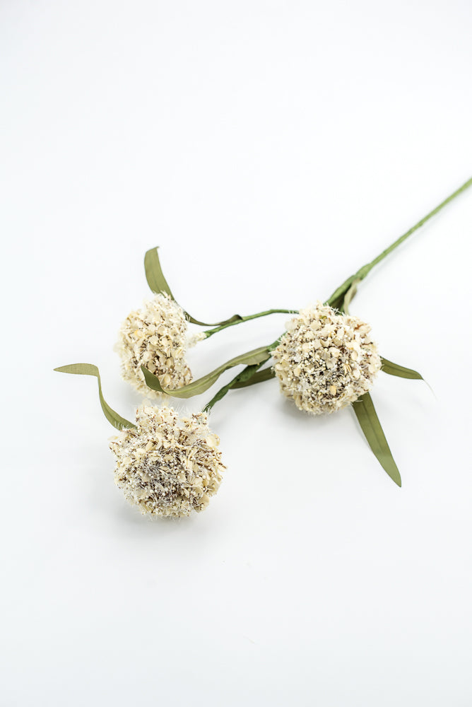 Snowball Hydrangeas Flower Spray - Beige