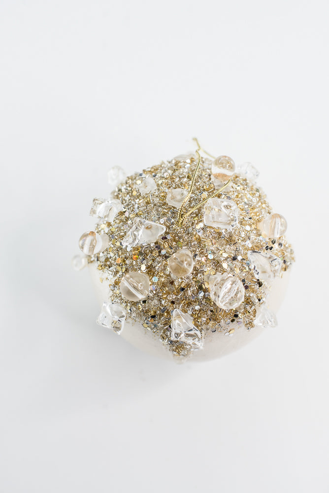 Pearl Crystal Bejeweled Ball - 5"