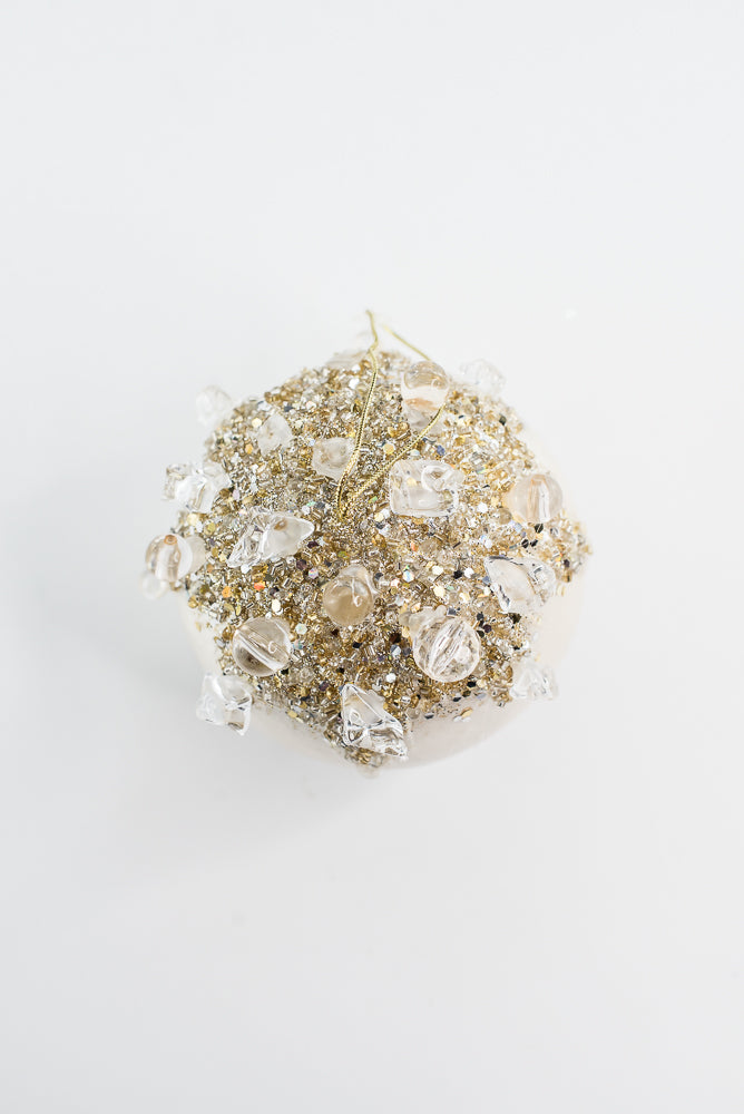 Pearl Crystal Bejeweled Ball - 5"