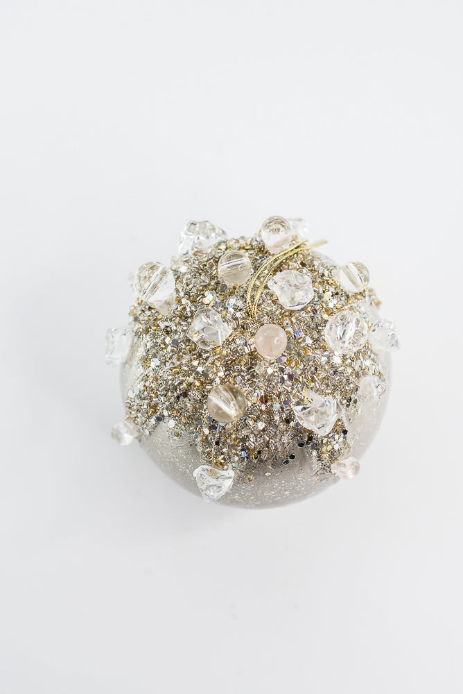 Platinum Crystal Bejeweled Ball - 5"