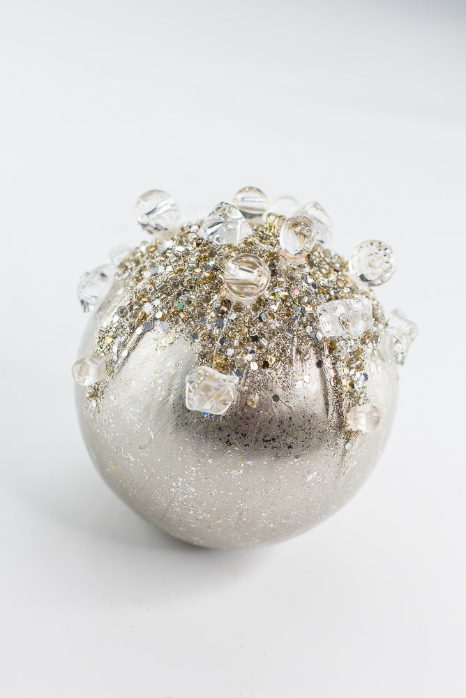 Platinum Crystal Bejeweled Ball - 5"