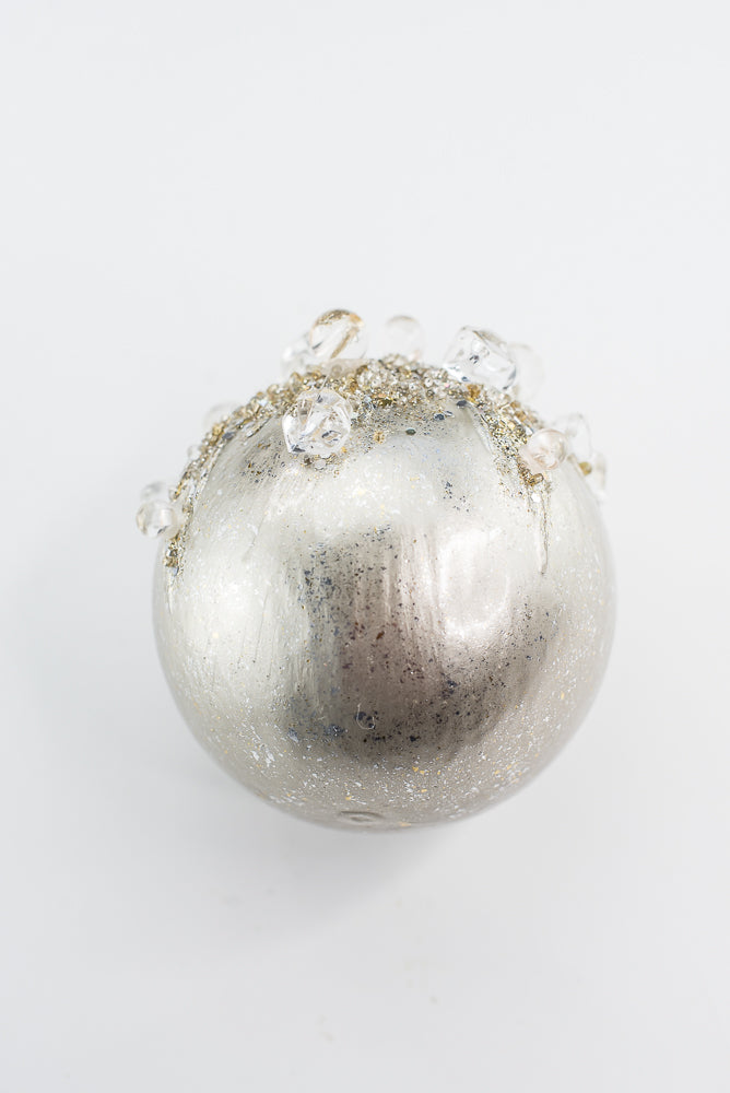 Platinum Crystal Bejeweled Ball - 5"