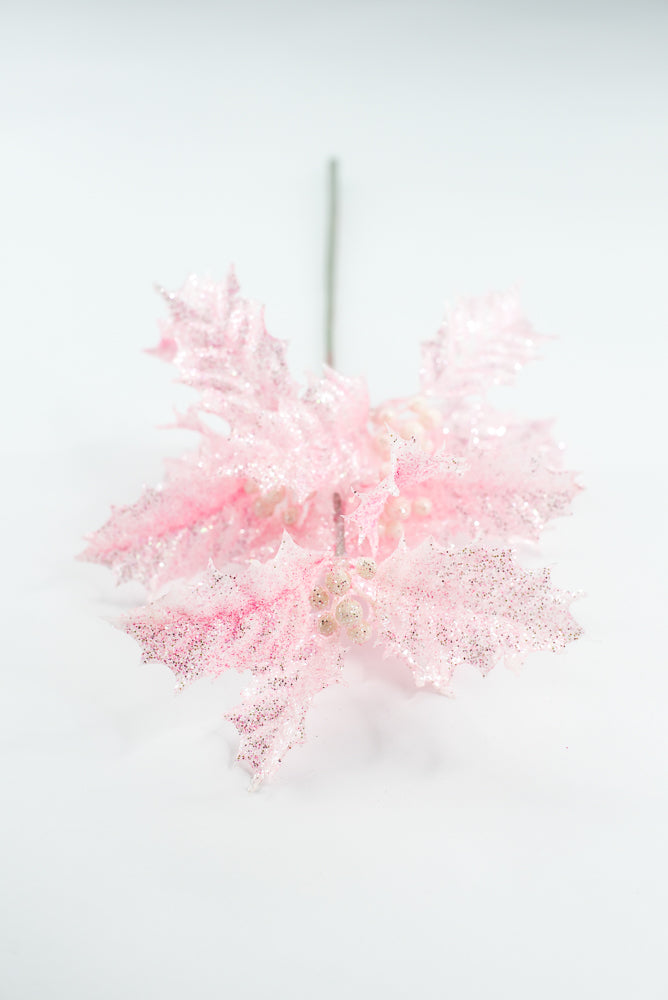 Pink Jelly Holly Leaves Pick