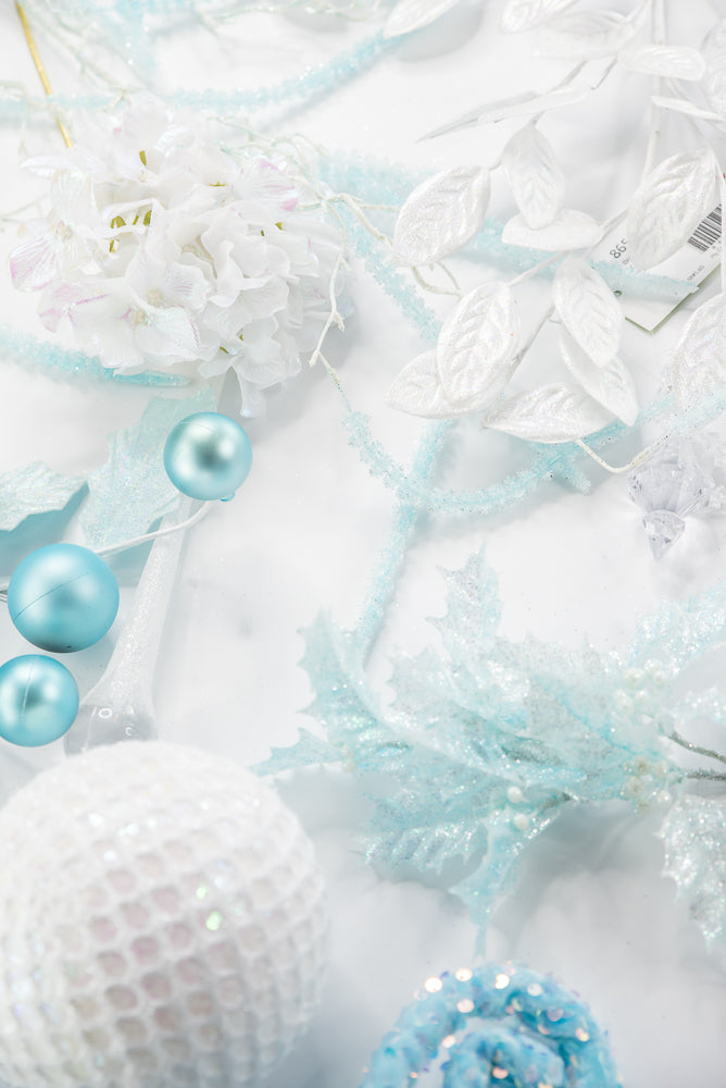Blue Jelly Holly Leaves Pick