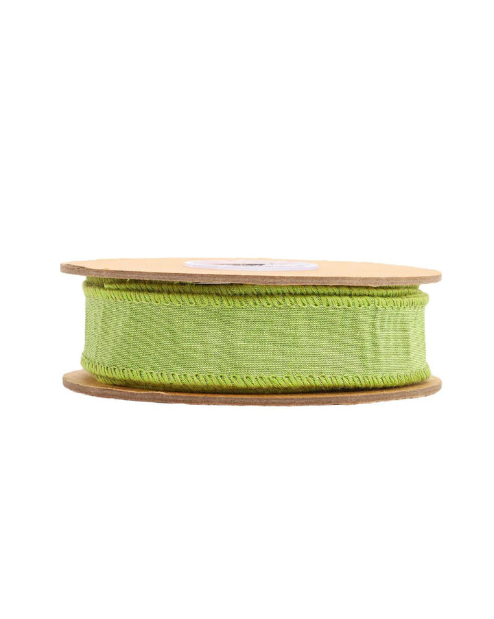 Apple Green Dupioni Wired Ribbon 1" - Greenery MarketWired ribbon9100W - 550 - 25E