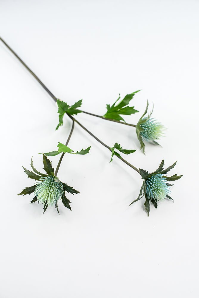 Aqua blue thistle flower spray - Greenery Market2150064AQ