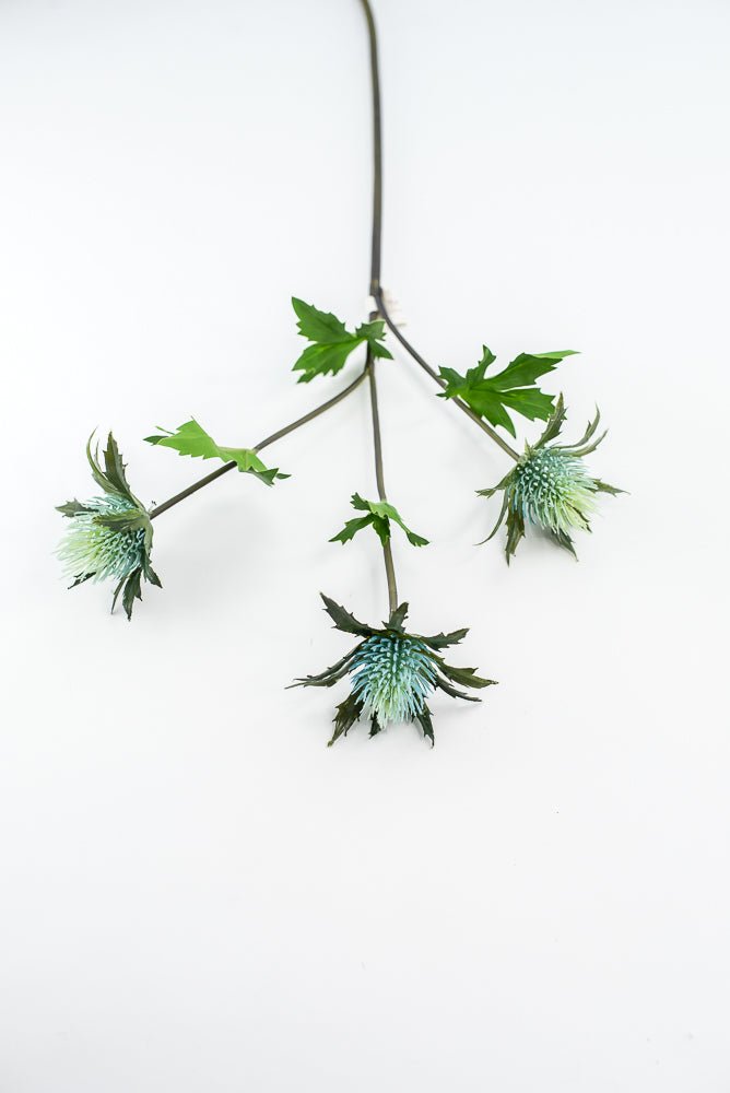 Aqua blue thistle flower spray - Greenery Market2150064AQ