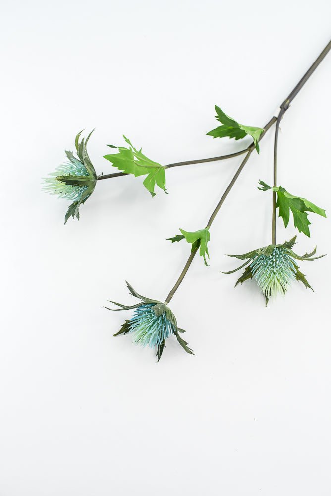 Aqua blue thistle flower spray - Greenery Market2150064AQ
