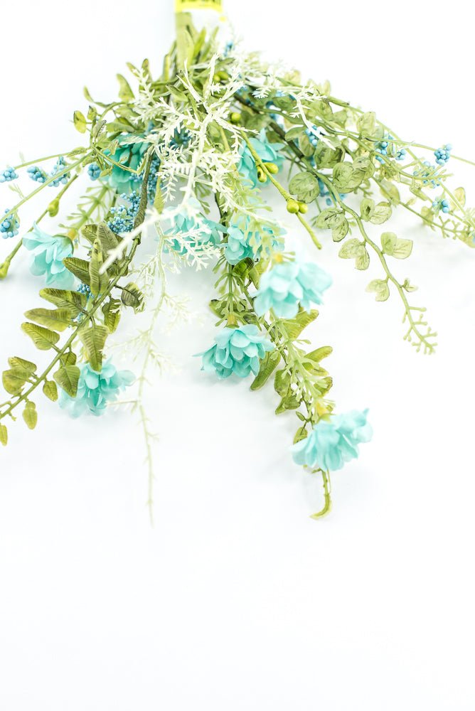 Aqua Blue Wild Flower Filler Pick - Greenery Market63736BL