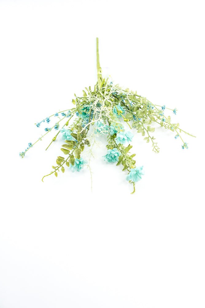 Aqua Blue Wild Flower Filler Pick - Greenery Market63736BL