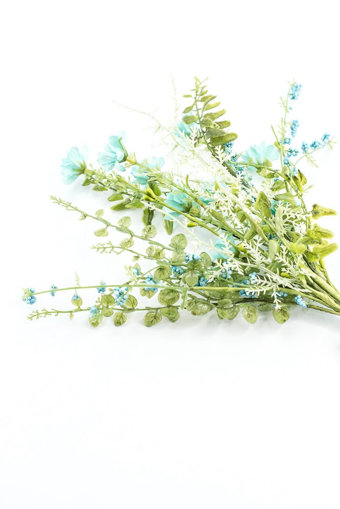 Aqua Blue Wild Flower Filler Pick - Greenery Market63736BL