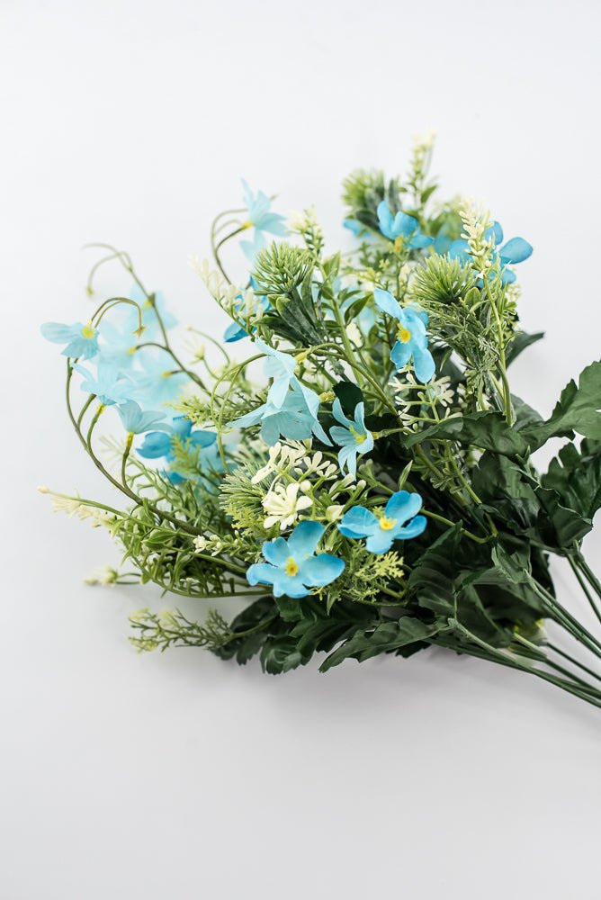 Aqua Blue Wildflower Bush - Greenery Marketgreenery63688AQU