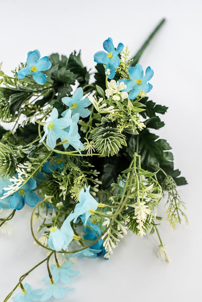Aqua Blue Wildflower Bush - Greenery Marketgreenery63688AQU