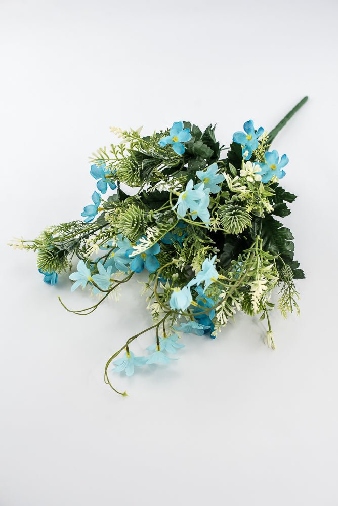 Aqua Blue Wildflower Bush - Greenery Marketgreenery63688AQU