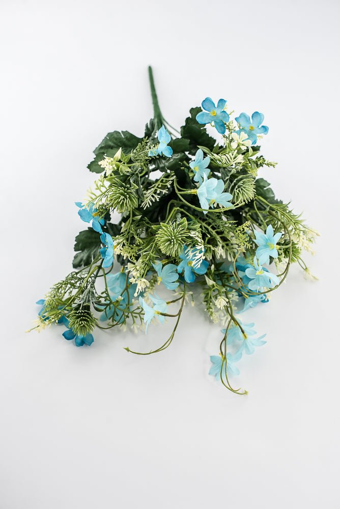Aqua Blue Wildflower Bush - Greenery Marketgreenery63688AQU