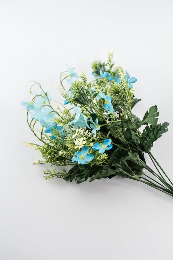 Aqua Blue Wildflower Bush - Greenery Marketgreenery63688AQU