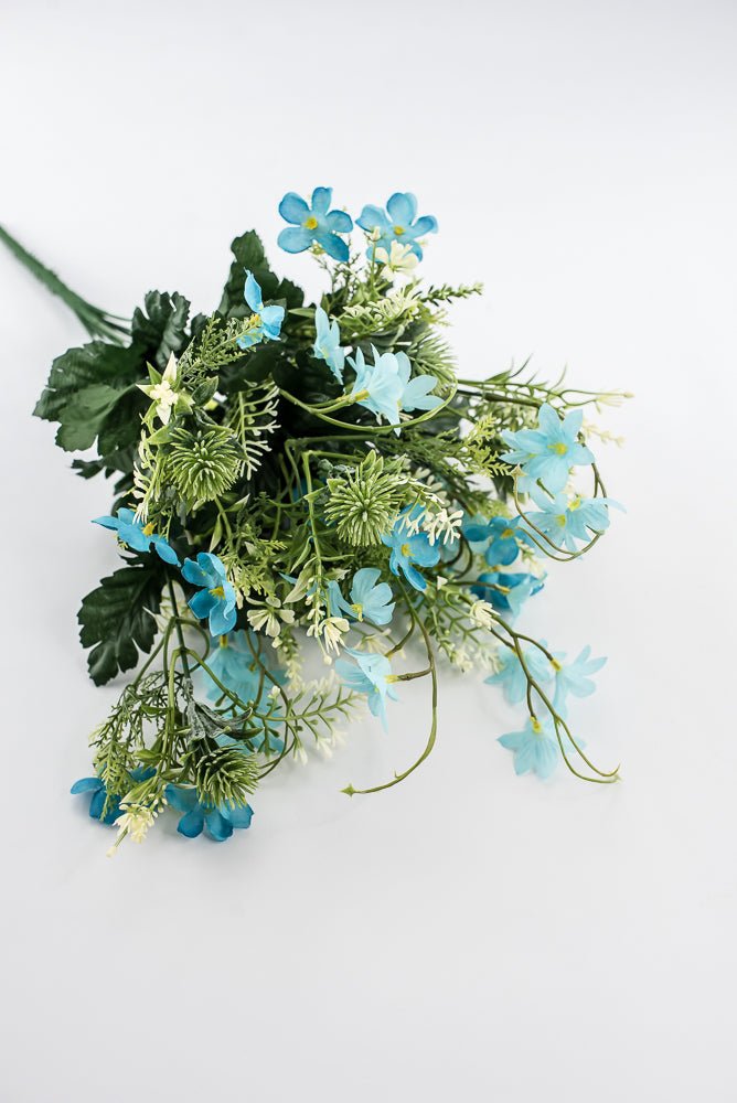 Aqua Blue Wildflower Bush - Greenery Marketgreenery63688AQU